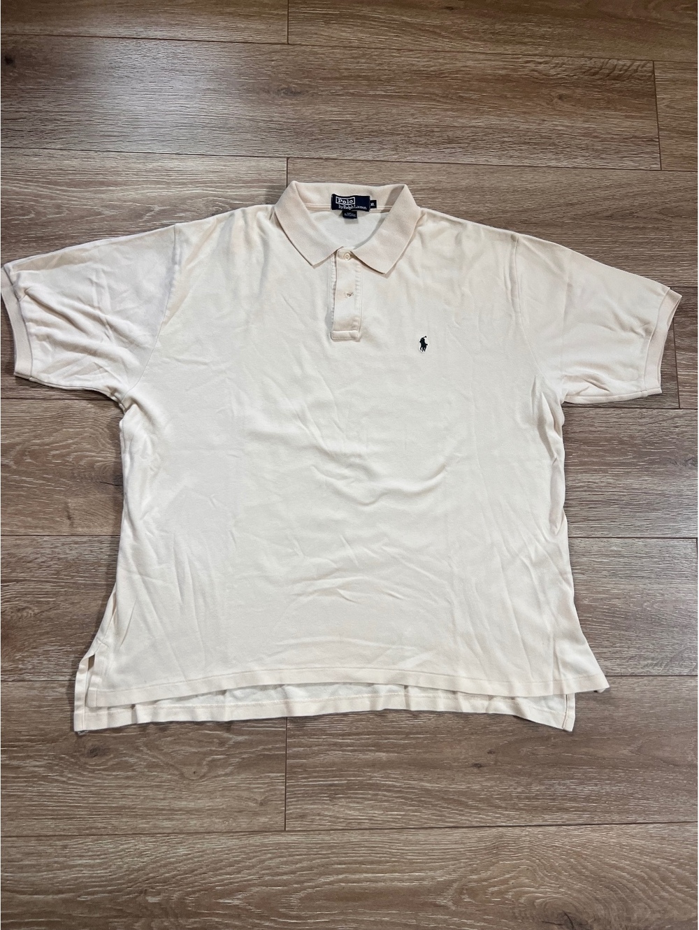 Polo Ralph Lauren Classic Fit Polo Shirt XL Cream 100% Cotton